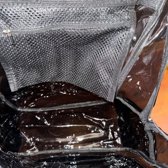 Smoky Clear Vinyl Backpack – Multi-Pocket – 17”x13” main image 7